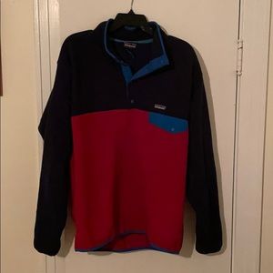 Patagonia Men’s Synchilla Jacket Sweater Red/Blue